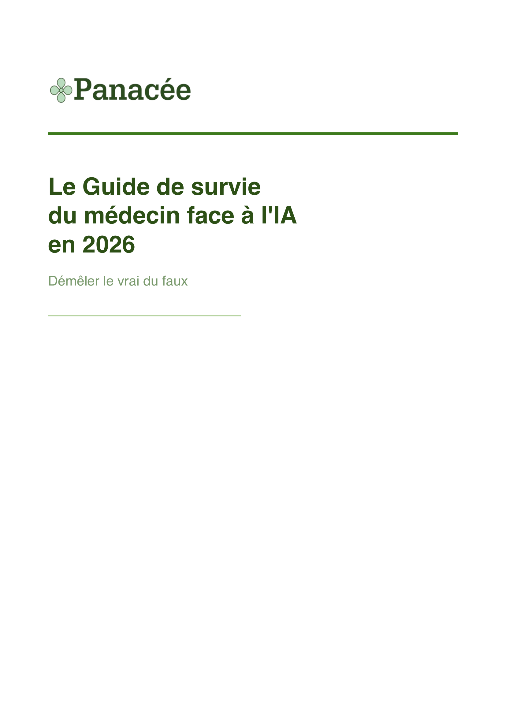Couverture du livre blanc — Le Guide de survie du médecin face à l'IA